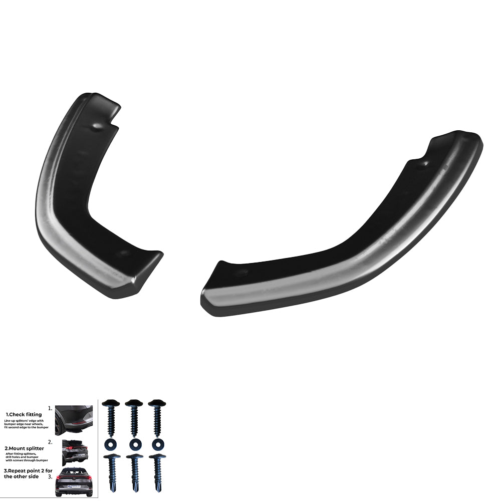 Heckstoßstange Seitendiffuser Splitter Hochglanz Schwarz passend für Audi SQ5 / Q5 S-Line Mk2 2017-2020