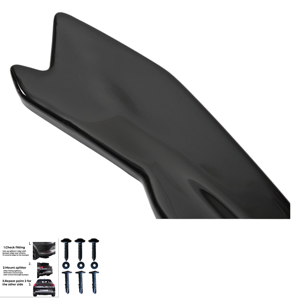 Heckseitensplitter passend für Audi RS3 Sportback 8V 2015-2016 Hochglanz Schwarz