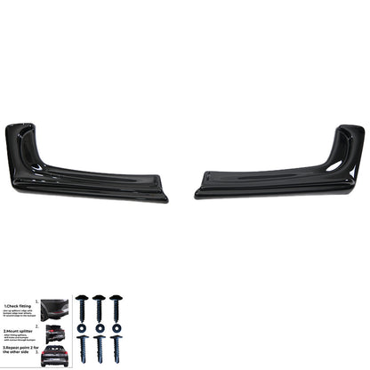 RS11.001 - Heckseitliche Diffusor Splitter passend für BMW 3er F30 Facelift 2015-2018 Hochglanz Schwarz