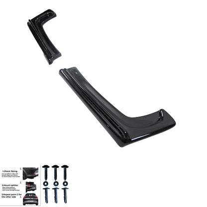 RS11.001 - Heckseitliche Diffusor Splitter passend für BMW 3er F30 Facelift 2015-2018 Hochglanz Schwarz