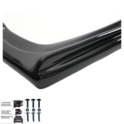 RS11.001 - Heckseitliche Diffusor Splitter passend für BMW 3er F30 Facelift 2015-2018 Hochglanz Schwarz