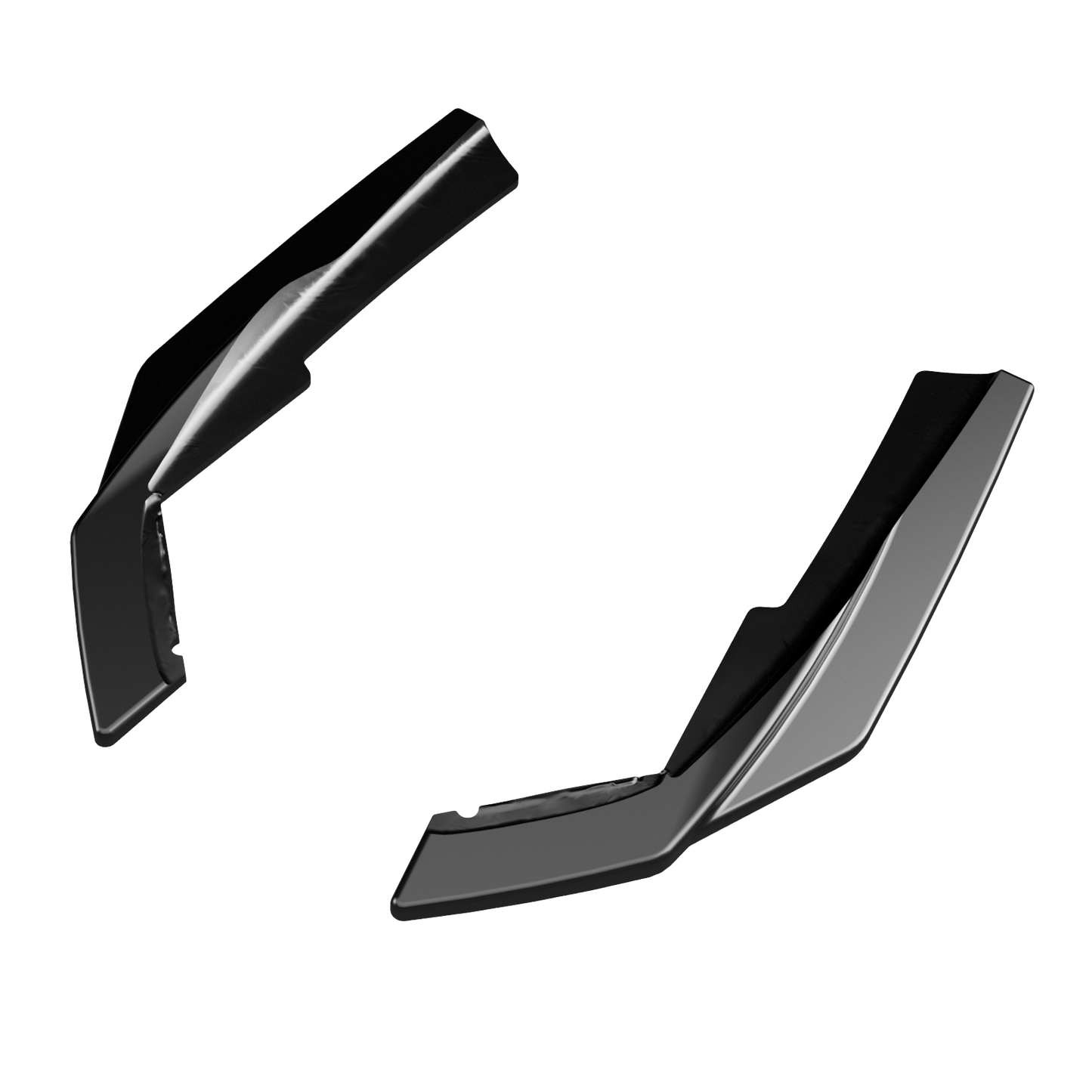 Heckseitige Diffusor Splitter passend für BMW 3er M-Pack G20/G21 Facelift 2022+ Hochglanz Schwarz