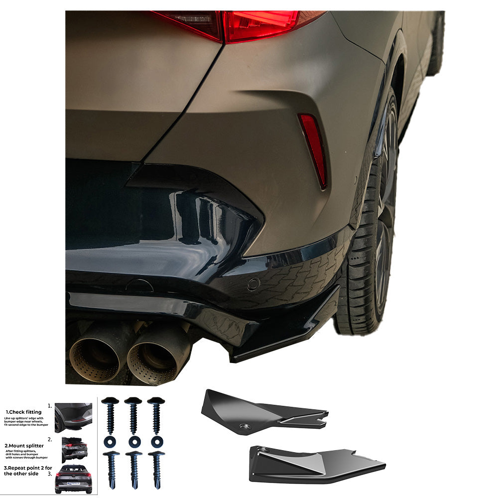 Heckseitensplitter passend für CUPRA Formentor Mk1 / Mk1 Facelift 2020+ Hochglanz Schwarz