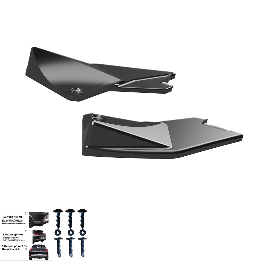 Heckseitensplitter passend für CUPRA Formentor Mk1 / Mk1 Facelift 2020+ Hochglanz Schwarz