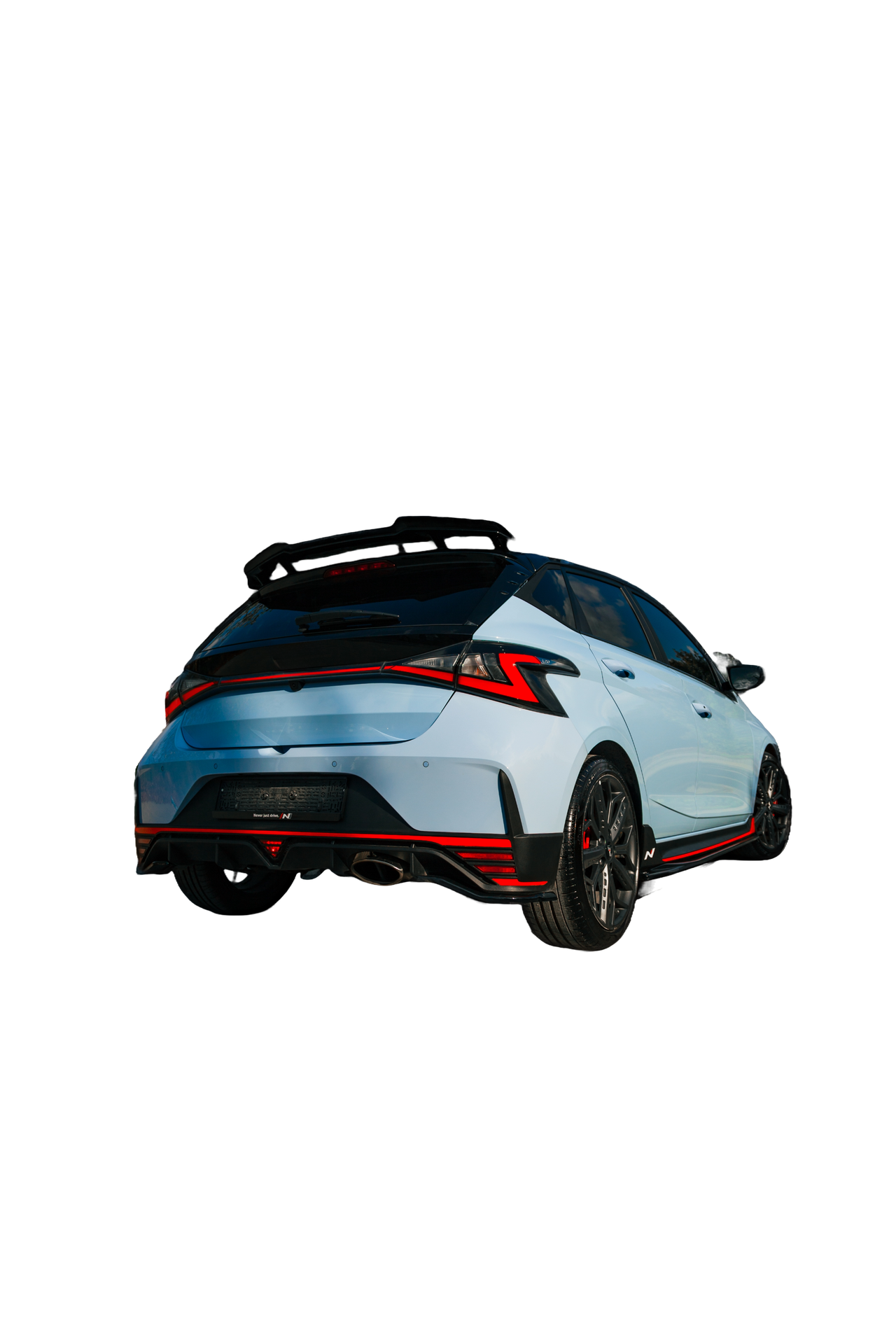 Heckseitensplitter Diffusoren passend für Hyundai I20 N Mk3 2020+ Hochglanz Schwarz