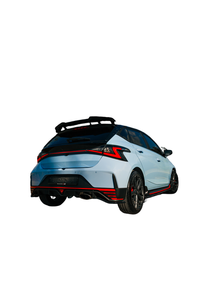 Heckseitensplitter Diffusoren passend für Hyundai I20 N Mk3 2020+ Hochglanz Schwarz
