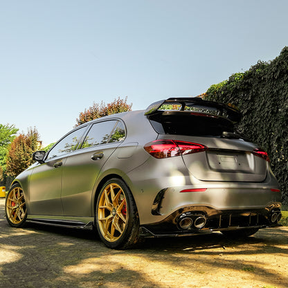 RS11.065 - Heckseitensplitter passend für Mercedes A45 S Aero Pack W177 / W177 Facelift 2019+ Hochglanz Schwarz