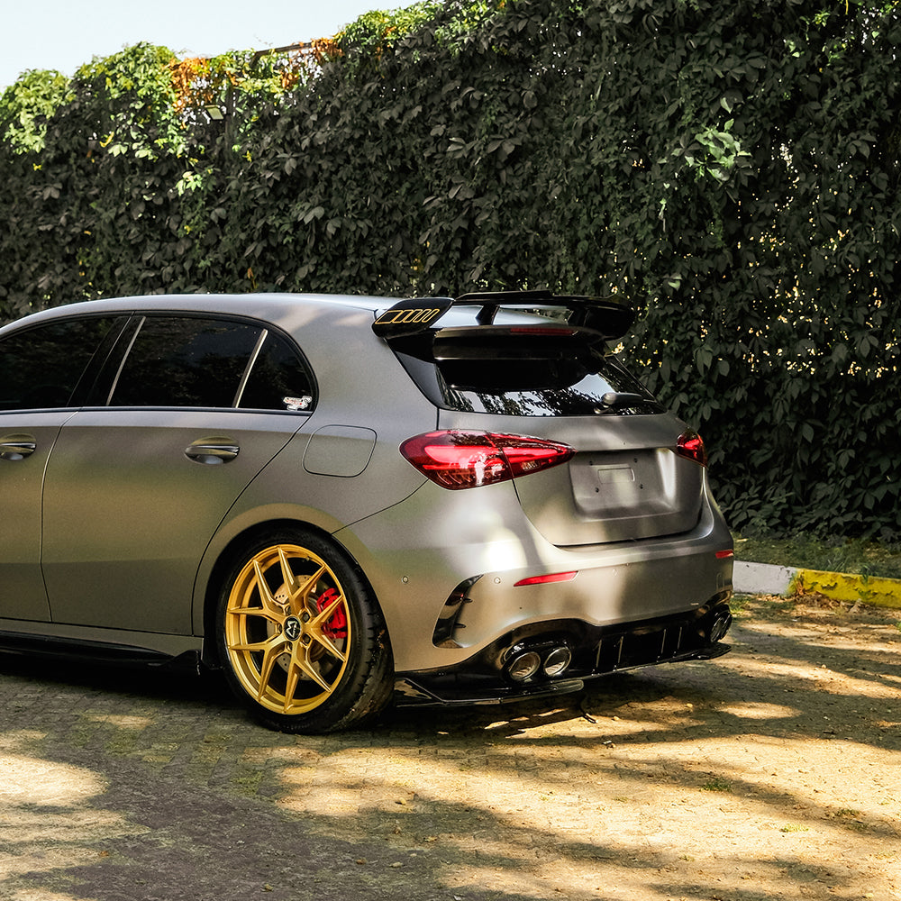 RS11.065 - Heckseitensplitter passend für Mercedes A45 S Aero Pack W177 / W177 Facelift 2019+ Hochglanz Schwarz