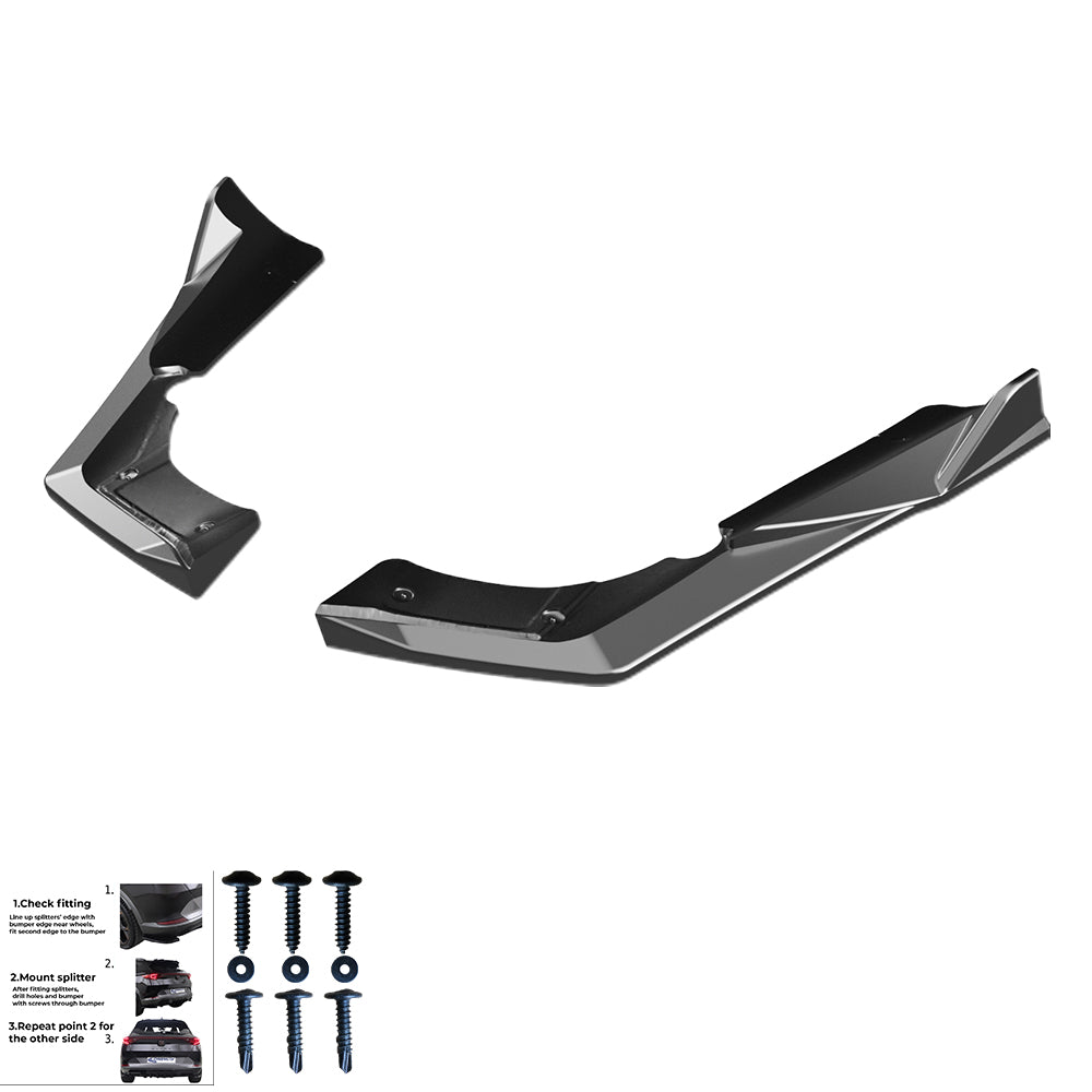 RS11.069 - Heckseitensplitter passend für Mercedes CLA35 / CLA45 Aero Pack C118 2019-2023 Hochglanz Schwarz