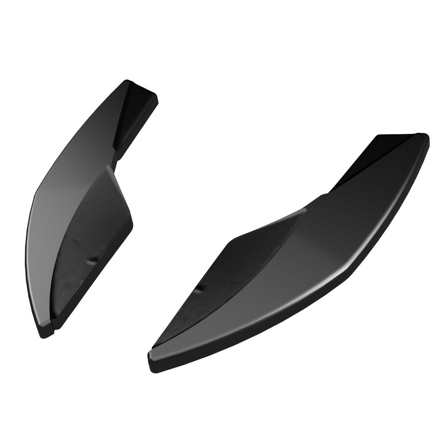 Heckseitendiffusor Splitter passend für VW Golf MK 7 R 2013-2016 Version 3 Hochglanz Schwarz