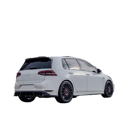 Heckseitendiffusor Splitter passend für VW Golf MK 7 R 2013-2016 Version 3 Hochglanz Schwarz