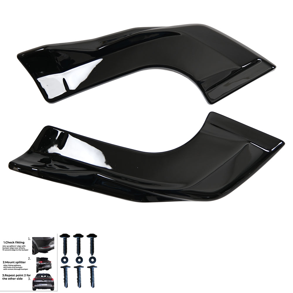 Heckseitensplitter passend für VW VOLKSWAGEN Tayron Standard/R-Line Mk1 2025+ Hochglanz Schwarz