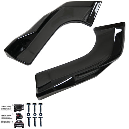 Heckseitensplitter passend für VW VOLKSWAGEN Tayron Standard/R-Line Mk1 2025+ Hochglanz Schwarz