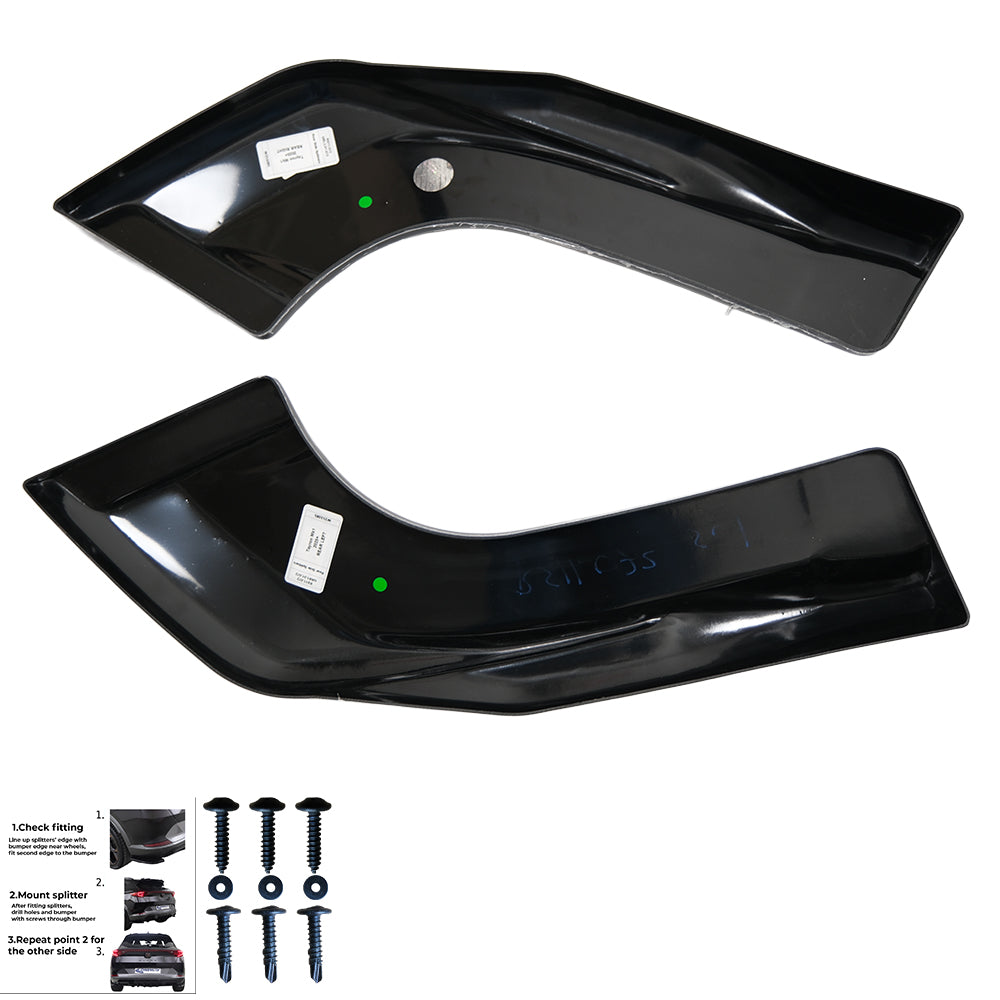 Heckseitensplitter passend für VW VOLKSWAGEN Tayron Standard/R-Line Mk1 2025+ Hochglanz Schwarz