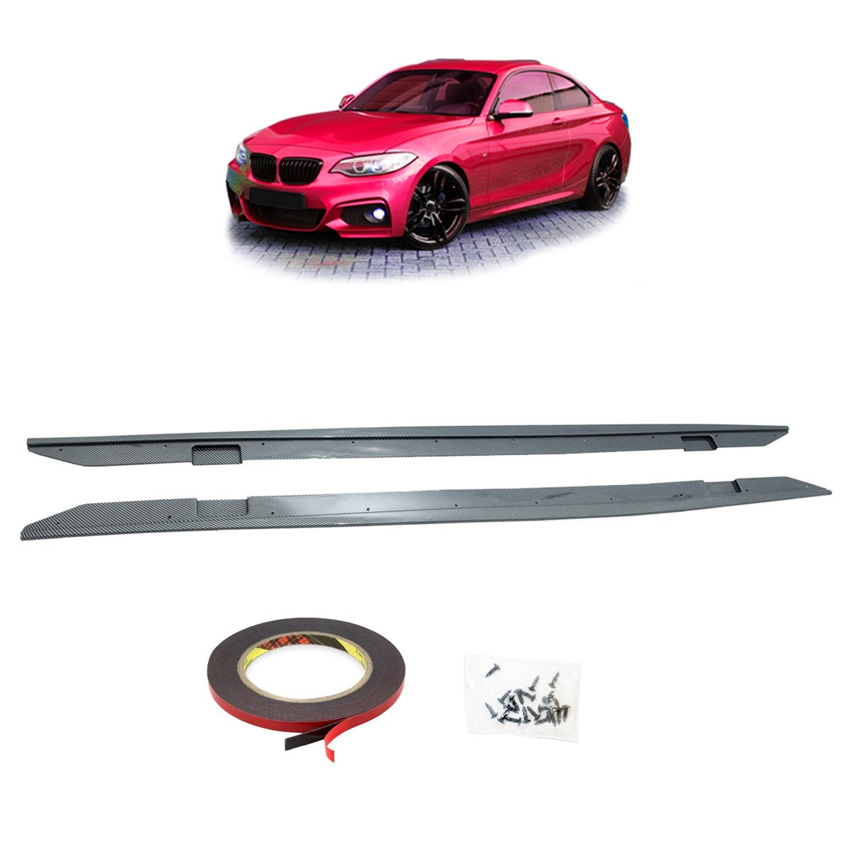 Seitenschweller Erweiterungen Carbon-Optik passend für BMW 2er F22/F23 2012-2021