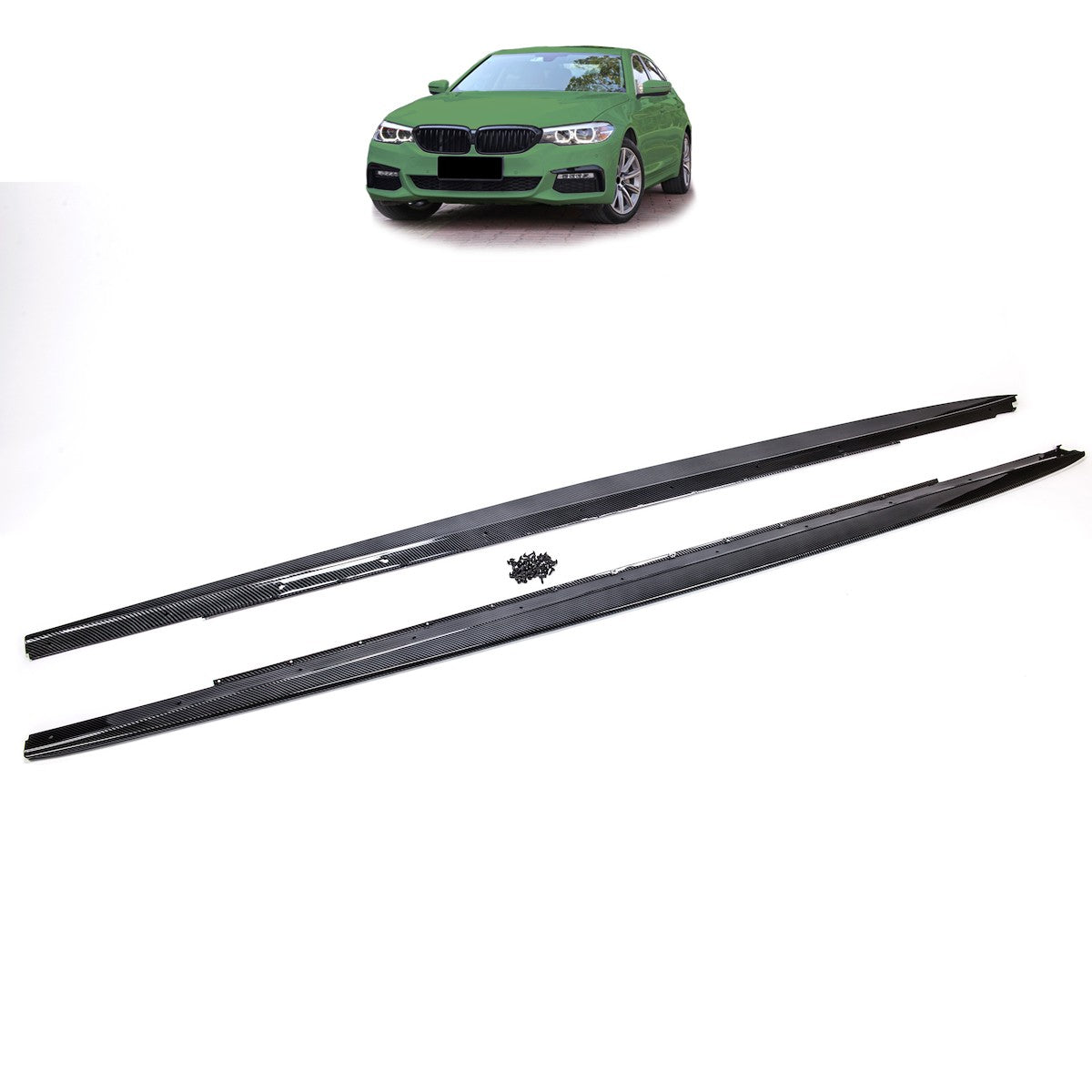 Seitenschweller Erweiterungen Carbon-Optik passend für BMW 5er G30 G31 2016-