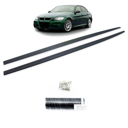 Seitenschweller Erweiterungen Matt Schwarz passend für BMW 3er E90 E91 2004-2011