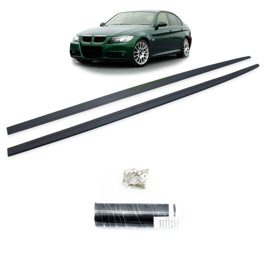 Seitenschweller Erweiterungen Matt Schwarz passend für BMW 3er E90 E91 2004-2011