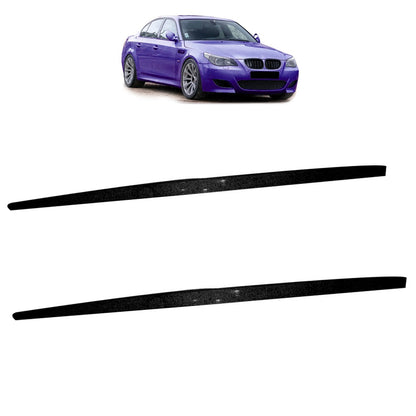 Seitenschweller Erweiterungen Matt Schwarz passend für BMW 5er E60 E61 2001-2010
