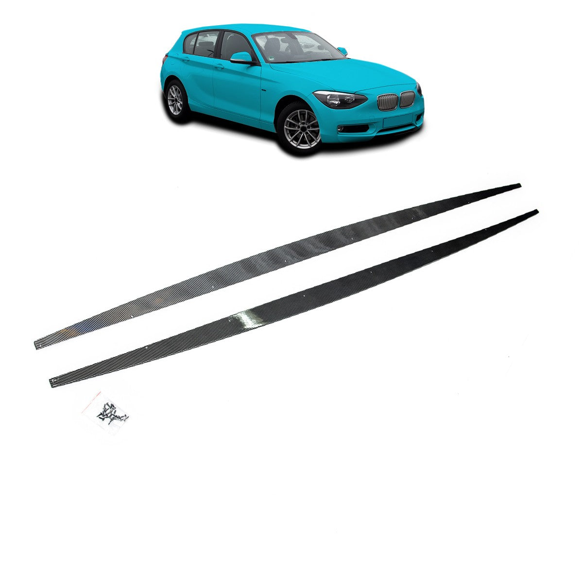 Sport Seitenschweller Erweiterungen Carbon-Optik passend für BMW 1 F20/F21 2011-2019