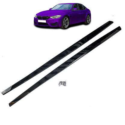 Hochglanz Schwarz Seitenschweller Erweiterungen passend für BMW M3 F80 M4 F82 F83 2011-2018
