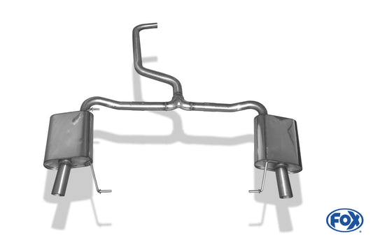 Skoda Octavia NX RS Endschalldämpfer rechts/links -  Austritt der Endrohre in den originalen Endrohren