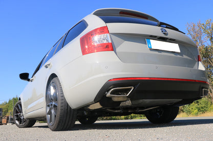 Skoda Octavia 5E RS - TDI - 4x4 mit Diesel-Endrohrblenden Halbanlage rechts/links ab Kat - Austritt der Endrohre in den or...