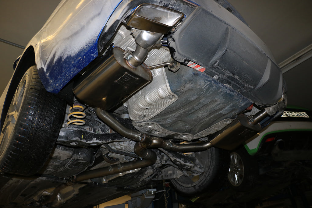 Skoda Octavia 5E RS - TDI - 4x4 mit Benzin-Endrohrblenden Halbanlage rechts/links ab Kat - Austritt der Endrohre in den or...