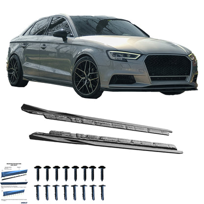 Seitenschweller passend für Audi A3 8V Facelift Limousine 2016-2020 Seitenschweller Hochglanz Schwarz