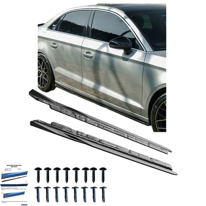 Seitenschweller passend für Audi A3 8V Facelift Limousine 2016-2020 Seitenschweller Hochglanz Schwarz