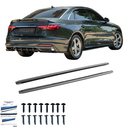 SS10.059 - Seitenschweller passend für Audi A4 B9 Facelift 2019-2024 Hochglanz Schwarz