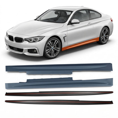 Seitenschweller Set mit Unterflügeln passend für BMW 4er F32 F33 2013-2021