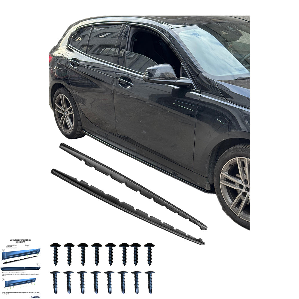 Seitenschweller passend für BMW 1er F40 M-Pack/M135i 2019+ Hochglanz Schwarz