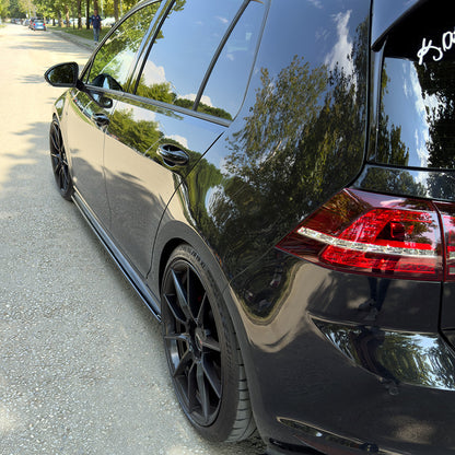 Seitenschweller passend für VW Golf Mk7 GTI 2013-2016 Hochglanz Schwarz