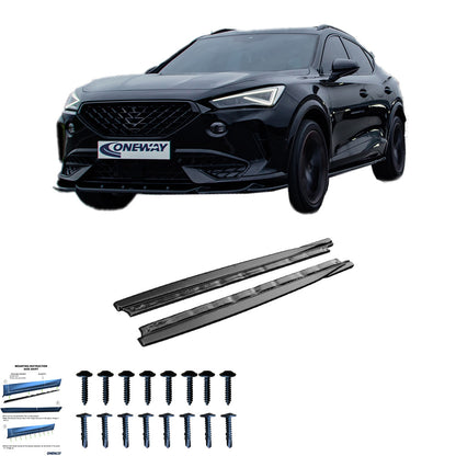 Seitenschweller Hochglanz Schwarz passend für Cupra Formentor Mk1 / Mk1 Facelift 2020+