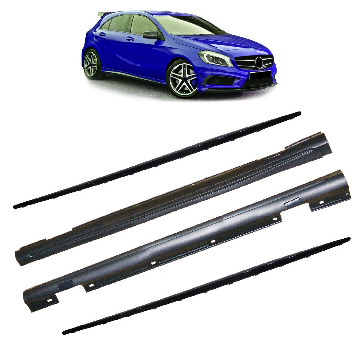 Seitenschweller Set passend für Mercedes A-Klasse W176 CLA C117 X117 2012-2019