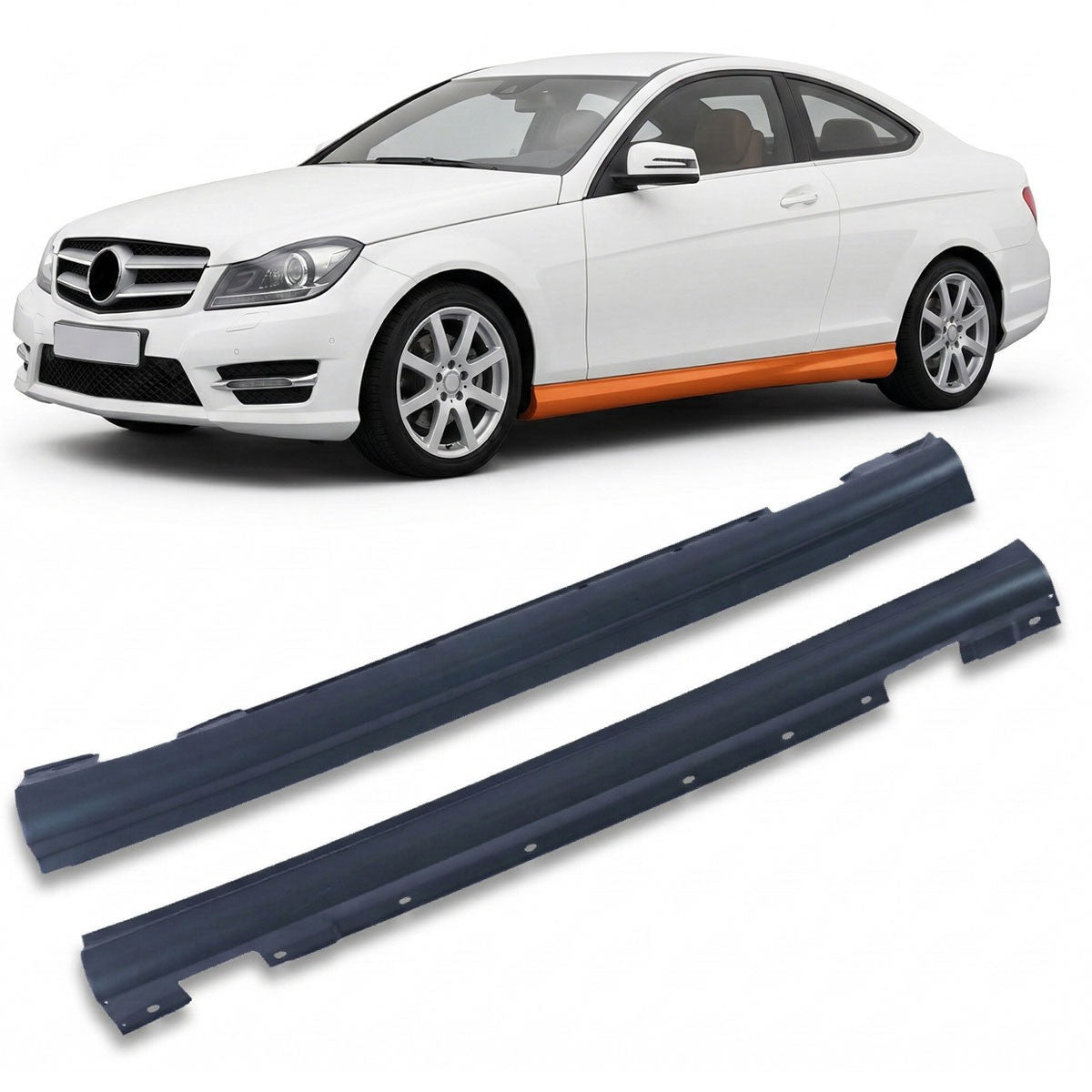 Seitenschweller Set passend für Mercedes C-Klasse C204 Coupe 2011-2015