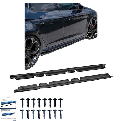 SS10.012 - Seitenschweller passend für SEAT Leon FR 2012-2019 Version 2 Hochglanz Schwarz