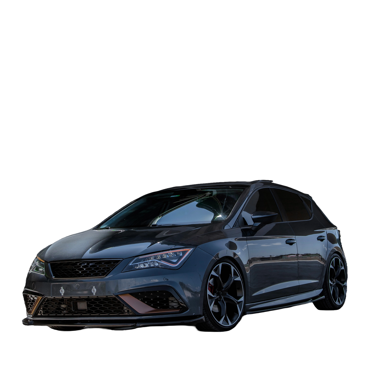 SS10.012 - Seitenschweller passend für SEAT Leon FR 2012-2019 Version 2 Hochglanz Schwarz