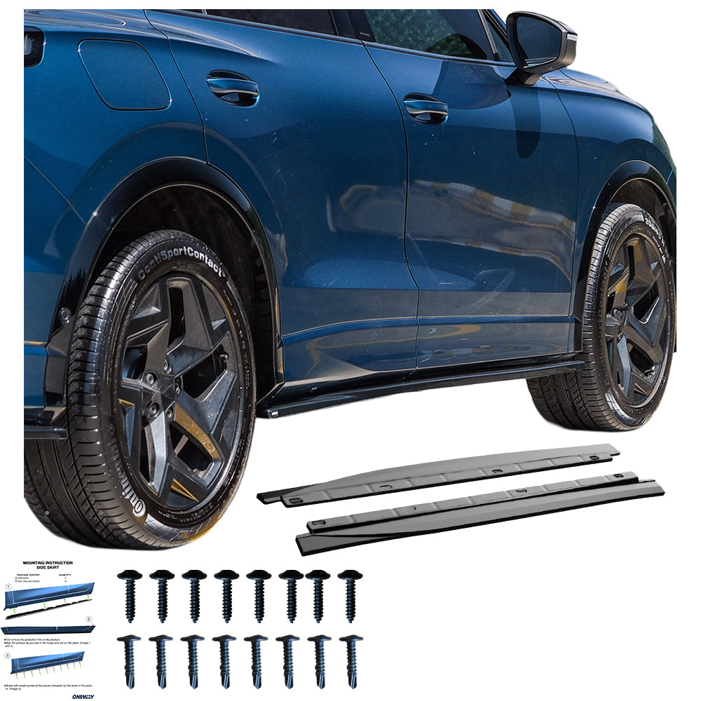 Seitenschweller passend für VW Volkswagen Tiguan Standard/R-Line Mk3 2024+ Hochglanz Schwarz