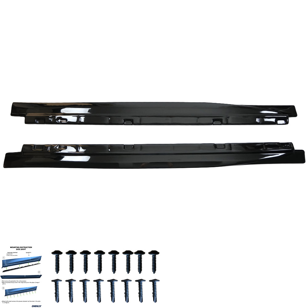 Seitenschweller passend für VW Volkswagen Tiguan Standard/R-Line Mk3 2024+ Hochglanz Schwarz