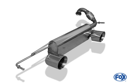 Smart Fortwo 453 Brabus Coupe & Cabrio Endschalldämpfer quer Ausgang rechts/links inkl. Flexstück - 1x100 Typ 25 rechts/links