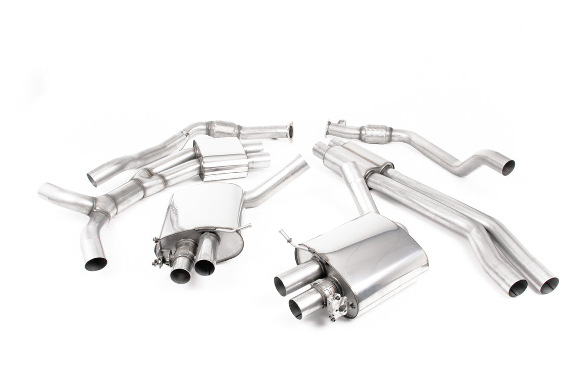 Milltek Sport Sportauspuff passend für Audi RS5 B9 2.9 V6 Turbo Sportback - titan geflämmte Endrohre