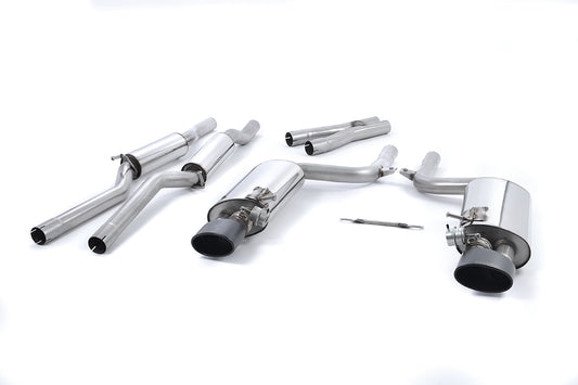 Milltek Sport Auspuffanlage passend für Audi RS4 B7 4.2 V8 - schwarze Endrohre
