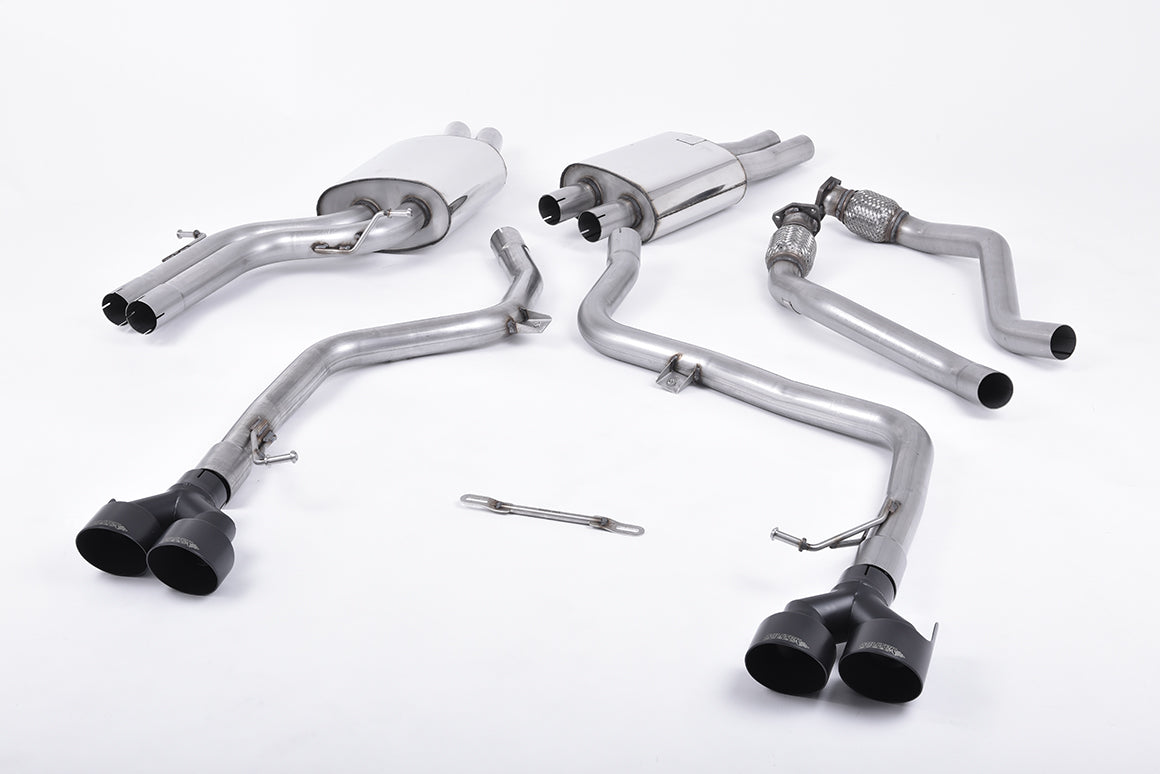 Milltek Sport Sportauspuff passend für Audi S4 & S5 3.0 B8.5 - schwarze Endrohre