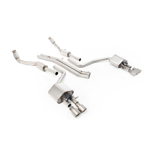 Milltek Sport Abgasanlage passend für Audi S8 D4 4.0 TFSI quattro non-resonated - titan Endrohre