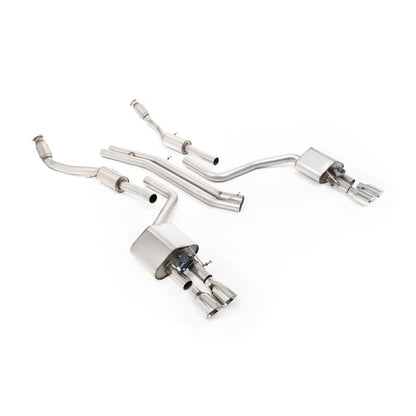 Milltek Sport Abgasanlage passend für Audi S8 D4 4.0 TFSI quattro non-resonated - polierte Endrohre