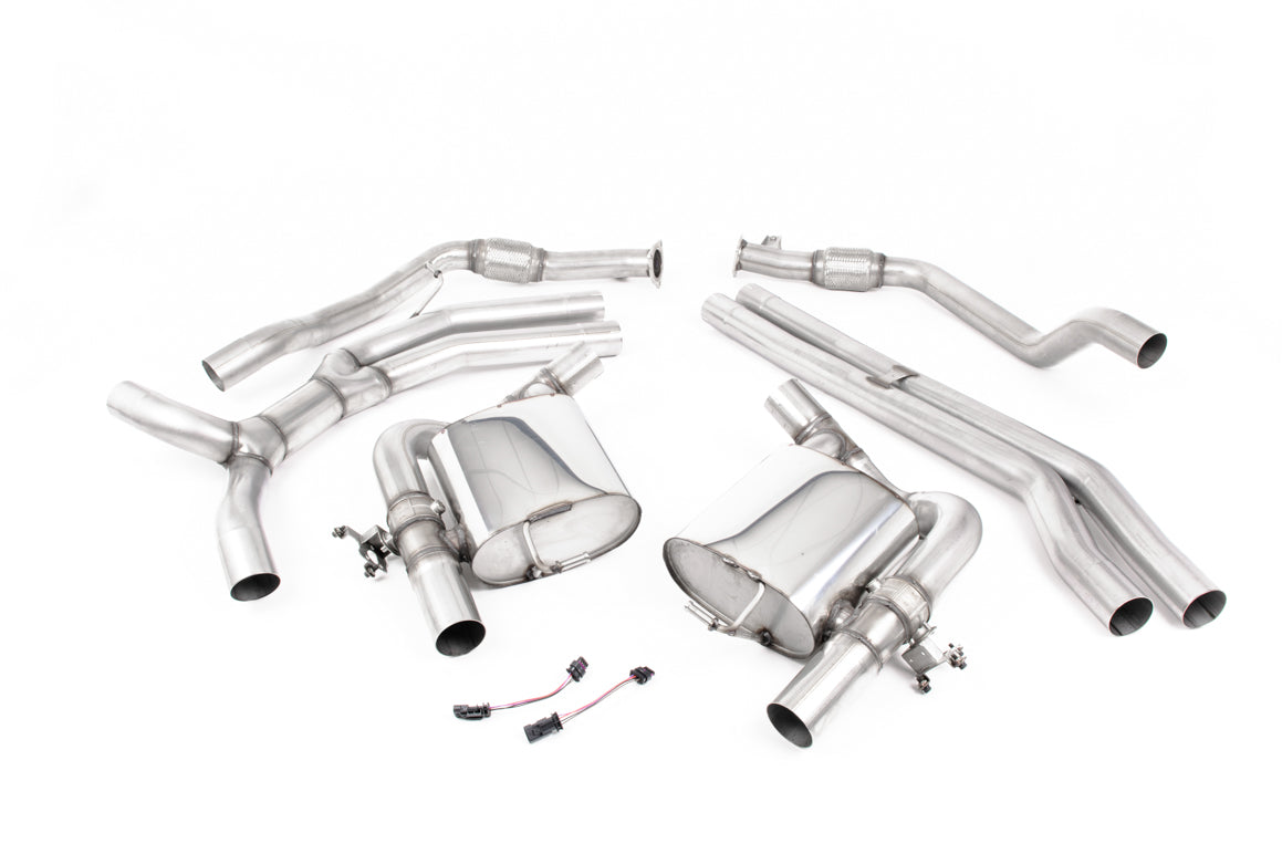 Milltek Sport Auspuffanlage passend für Audi RS4+5 B9 2.9 V6 Turbo Avant & Sportback - schwarze Endrohre