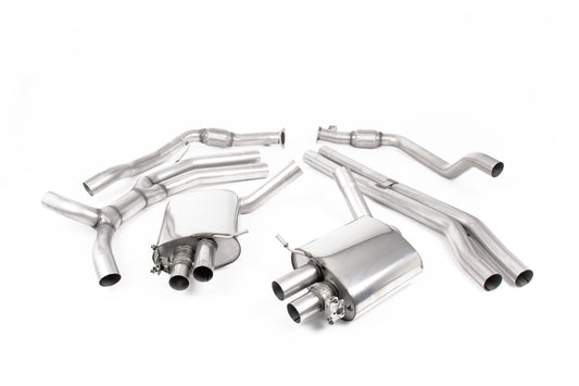 Milltek Sport Auspuffanlage passend für Audi RS4 B9 2.9 V6 Turbo Avant - titan-geflämmte Endrohre