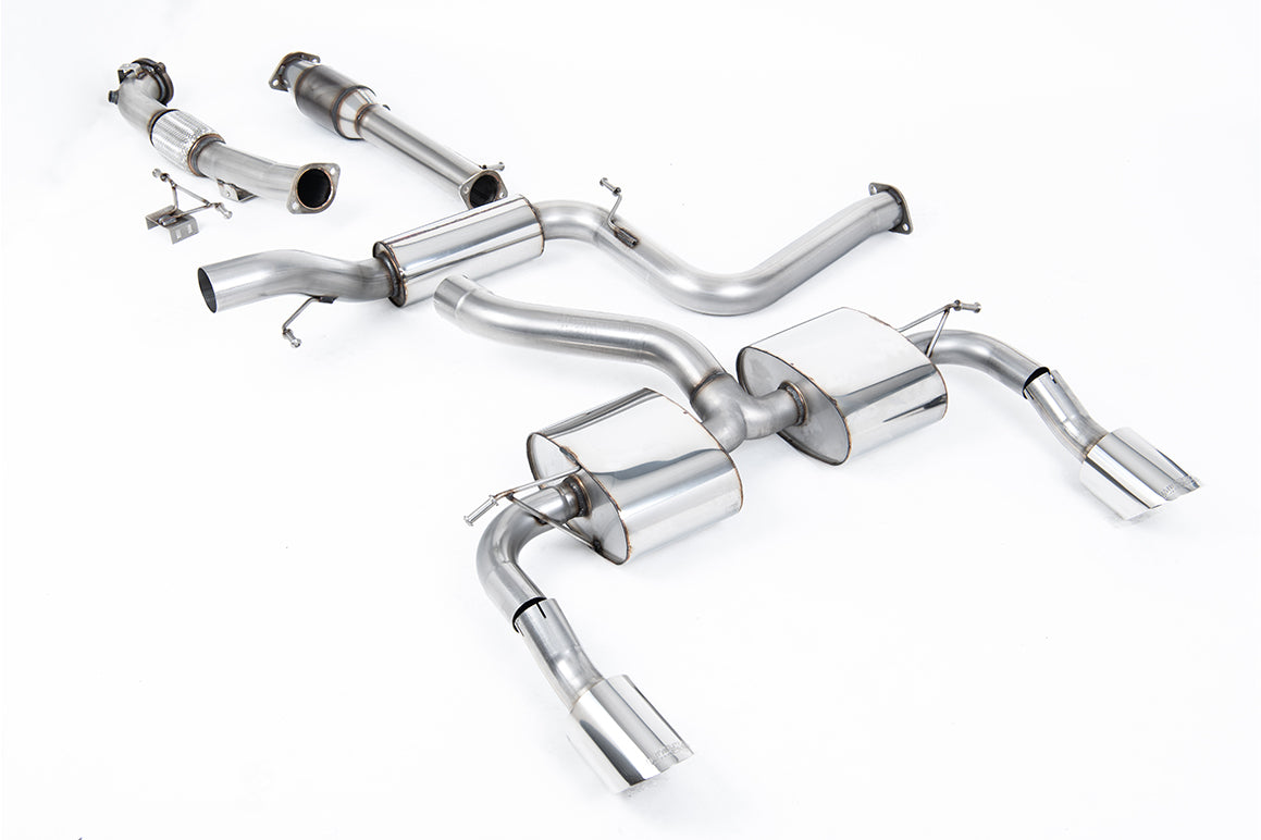 Milltek Sport Auspuffanlage passend für Ford Focus Mk2 RS 2.5T - polierte Endrohre